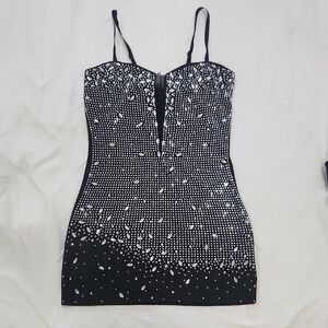 Elegant Black and White Women's Dress